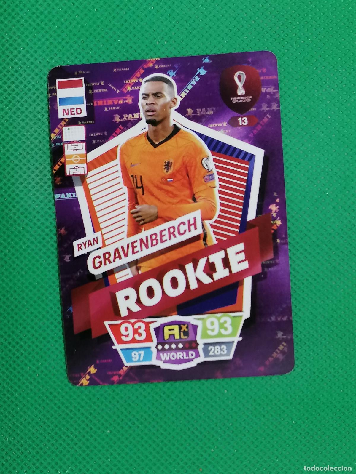 Cromos de f&uacute;tbol: RYAN GRAVENBERCH ROOKIE HOLANDA ⚽ WORLD FOOTBALL STARS QATAR CARD FANCARD ⚽