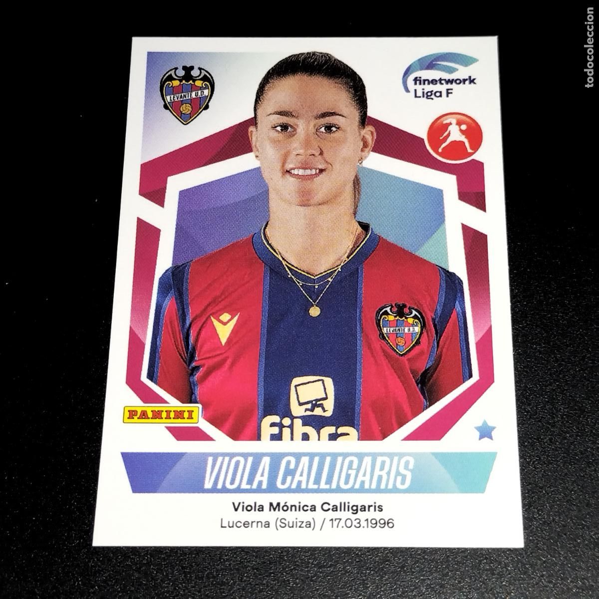 Football Stickers: N&ordm; 189 VIOLA CALLIGARIS LEVANTE UD CROMOS FINETWORK LIGA F FEMENINA PANINI 2022 2023 22 23