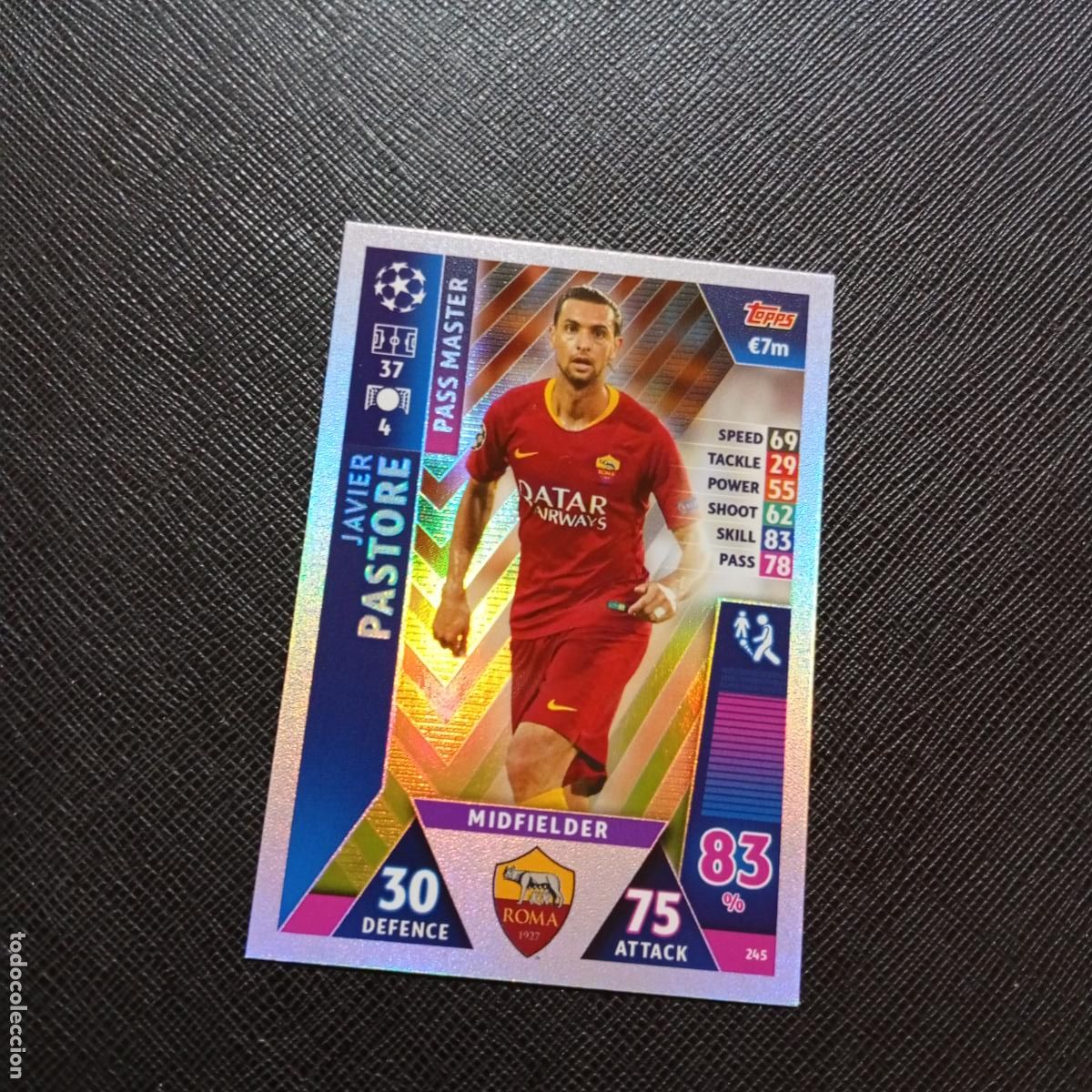 Cartes &agrave; collectionner de Football: 245 PASTORE ROMA TOPPS MATCH ATTAX 2018 2019 FUTBOL 18 19 CROMO - (MD98/99-1) PG17