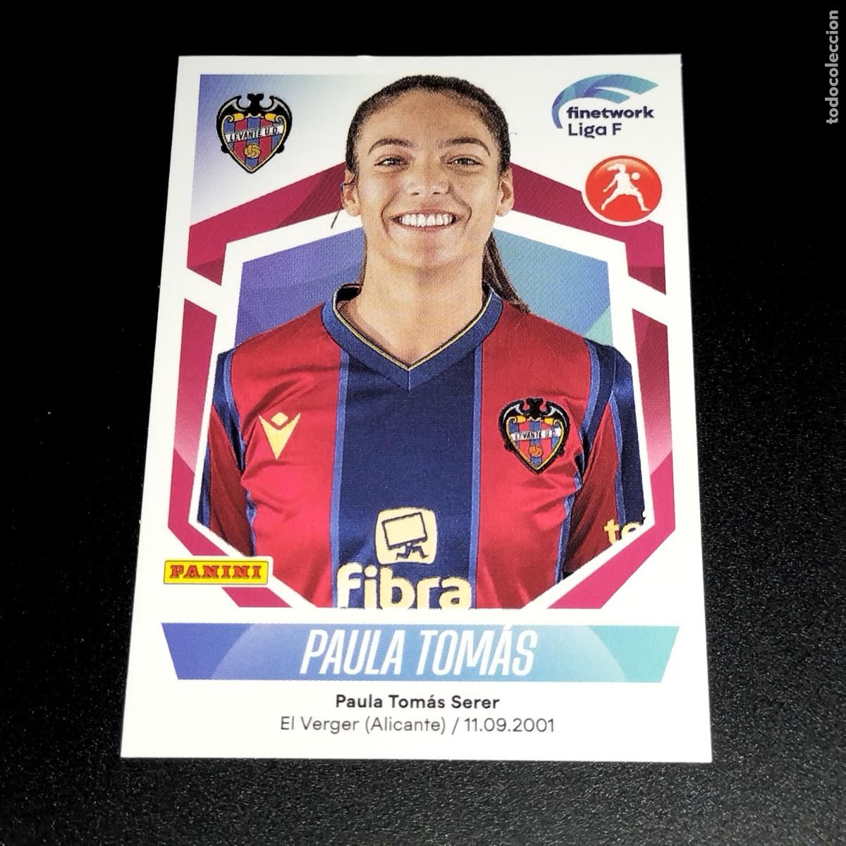 Cartes &agrave; collectionner de Football: N&ordm; 194 PAULA TOMAS LEVANTE UD CROMOS FINETWORK LIGA F FEMENINA PANINI 2022 2023 22 23
