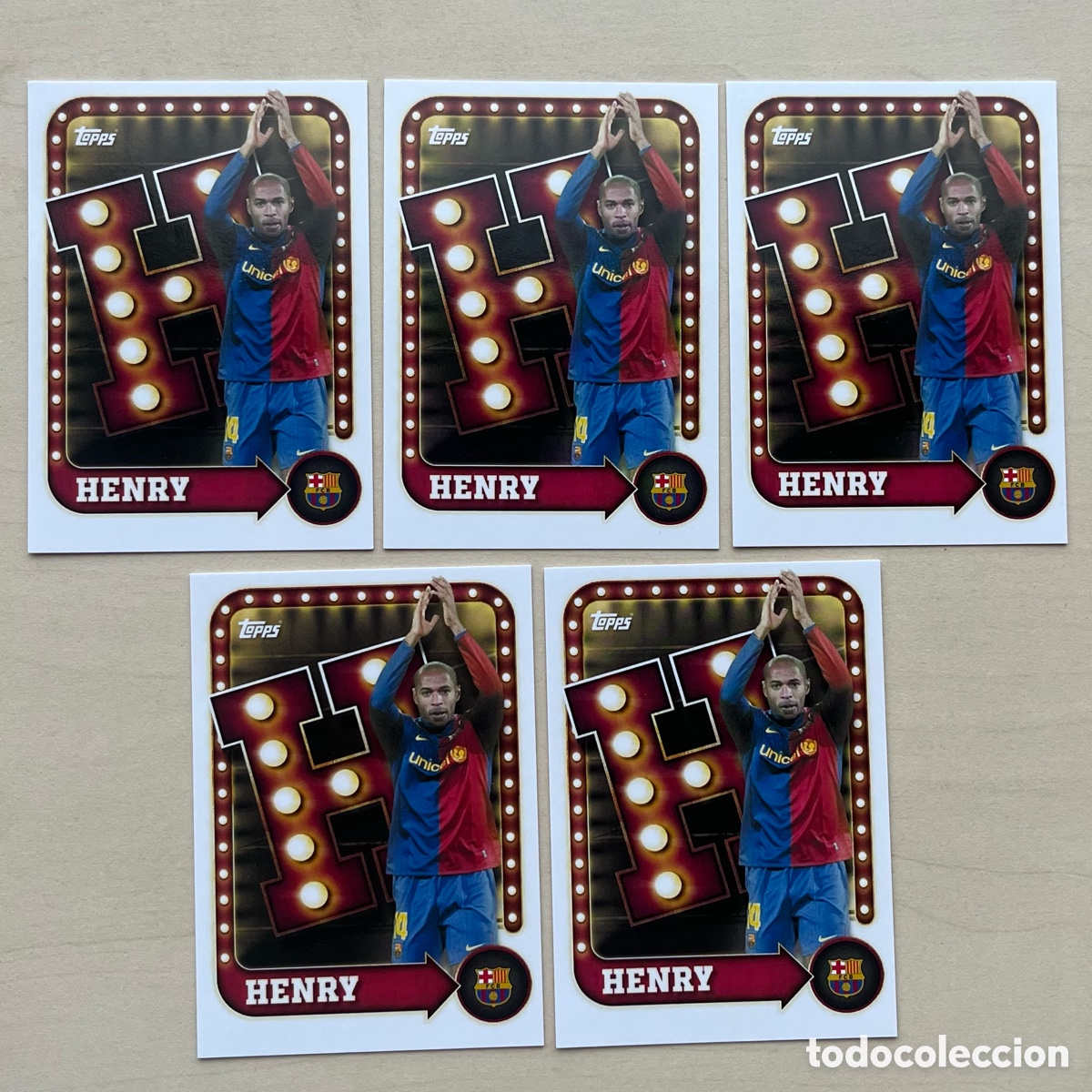 Cromos de f&uacute;tbol: Lote 5 Henry Insert FC Barcelona Fan Set 2024-25