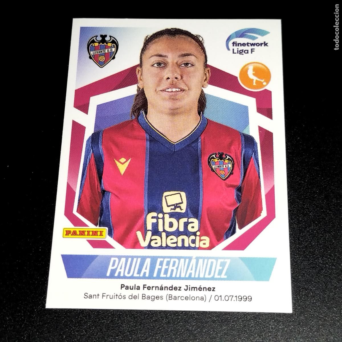 Cartes &agrave; collectionner de Football: N&ordm; 195 PAULA FERNANDEZ LEVANTE UD CROMOS FINETWORK LIGA F FEMENINA PANINI 2022 2023 22 23