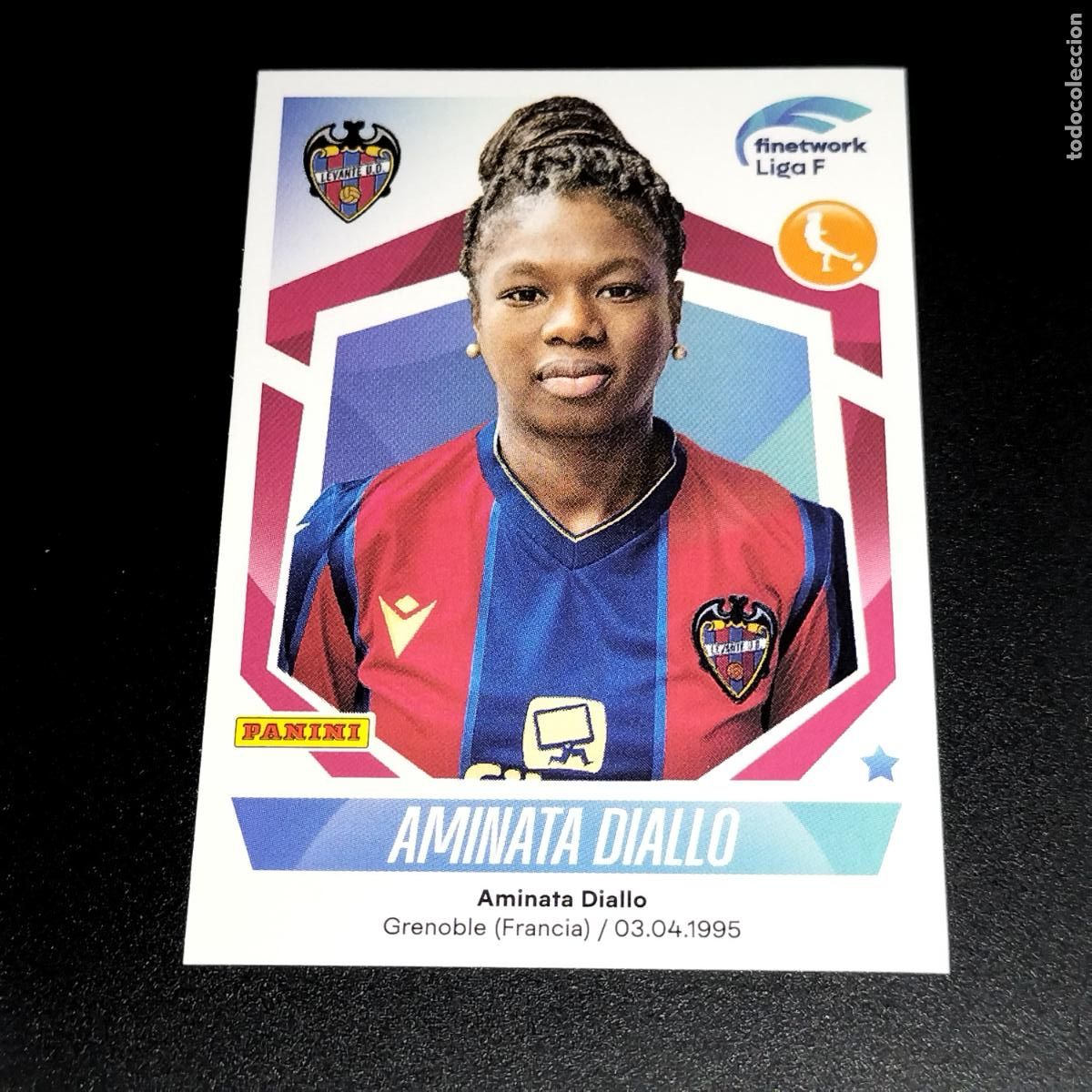 Cromos de f&uacute;tbol: N&ordm; 196 AMINATA DIALLO LEVANTE UD CROMOS FINETWORK LIGA F FEMENINA PANINI 2022 2023 22 23