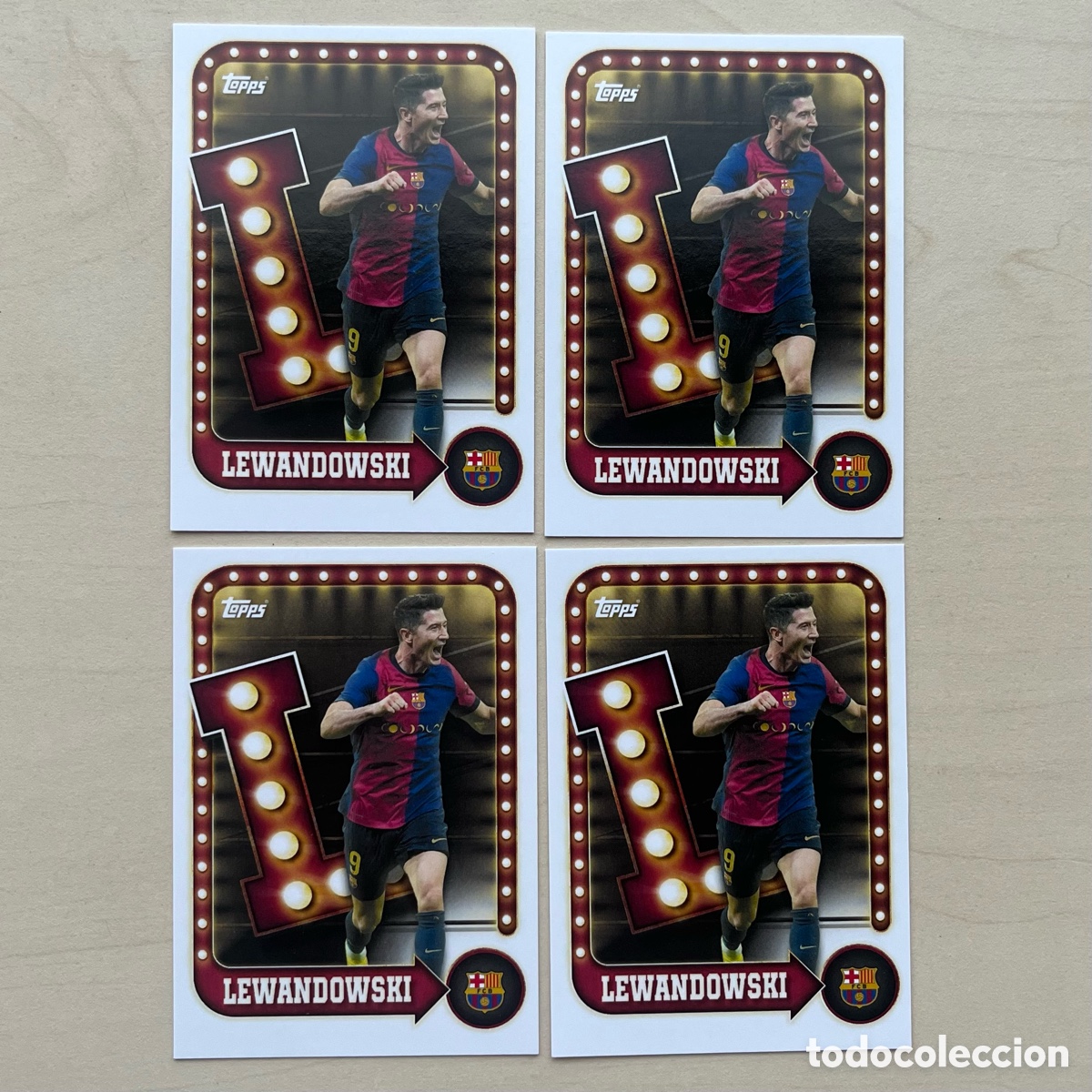 Cromos de f&uacute;tbol: Lote 4 Lewandowski Insert FC Barcelona Fan Set 2024-25