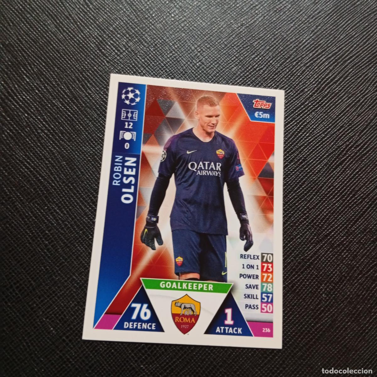 Cartes &agrave; collectionner de Football: 236 OLSEN ROMA TOPPS MATCH ATTAX 2018 2019 FUTBOL 18 19 CROMO - (MD98/99-1) PG19