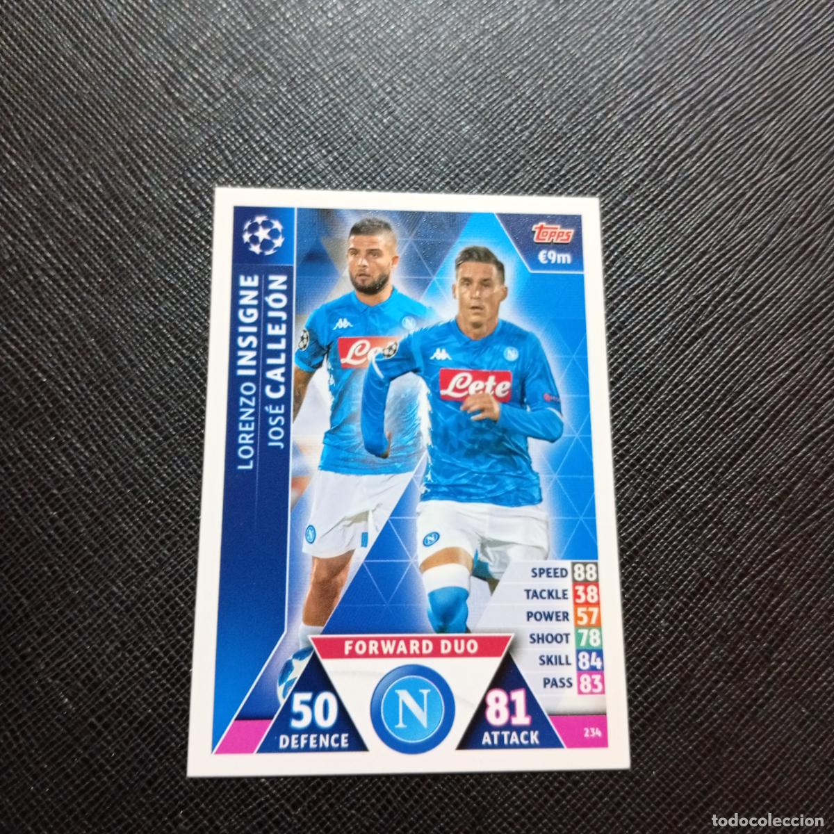 Cartes &agrave; collectionner de Football: 234 INSIGNE CALLEJON NAPOLI TOPPS MATCH ATTAX 2018 2019 FUTBOL 18 19 CROMO - (MD98/99-1) PG19
