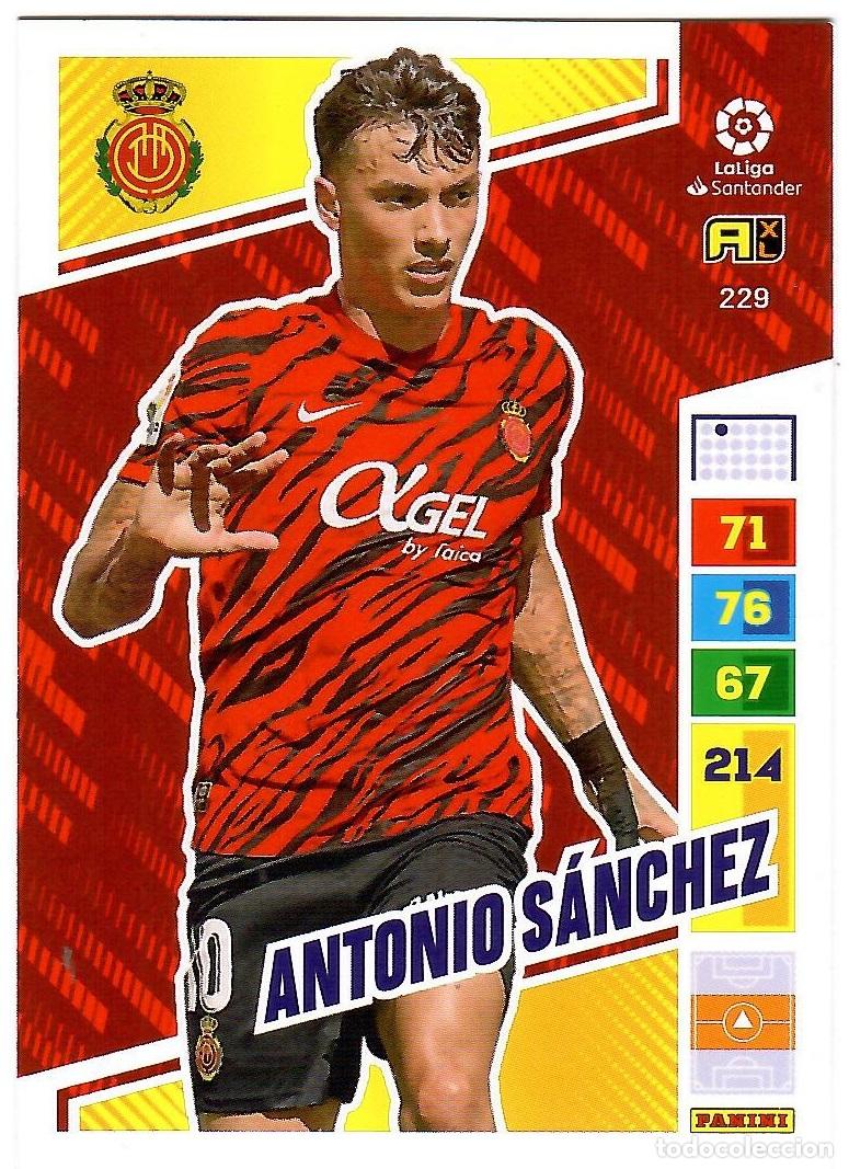Cromos de f&uacute;tbol: Antonio Sanchez (Mallorca), n&ordm; 229: Cromo del album de futbol Adrenalyn 2022-23