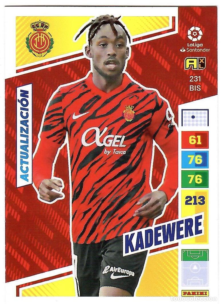 Cromos de Futebol: Kadewere (Mallorca, Actualizacion), n&ordm; 231 BIS: Cromo del album de futbol Adrenalyn 2022-23