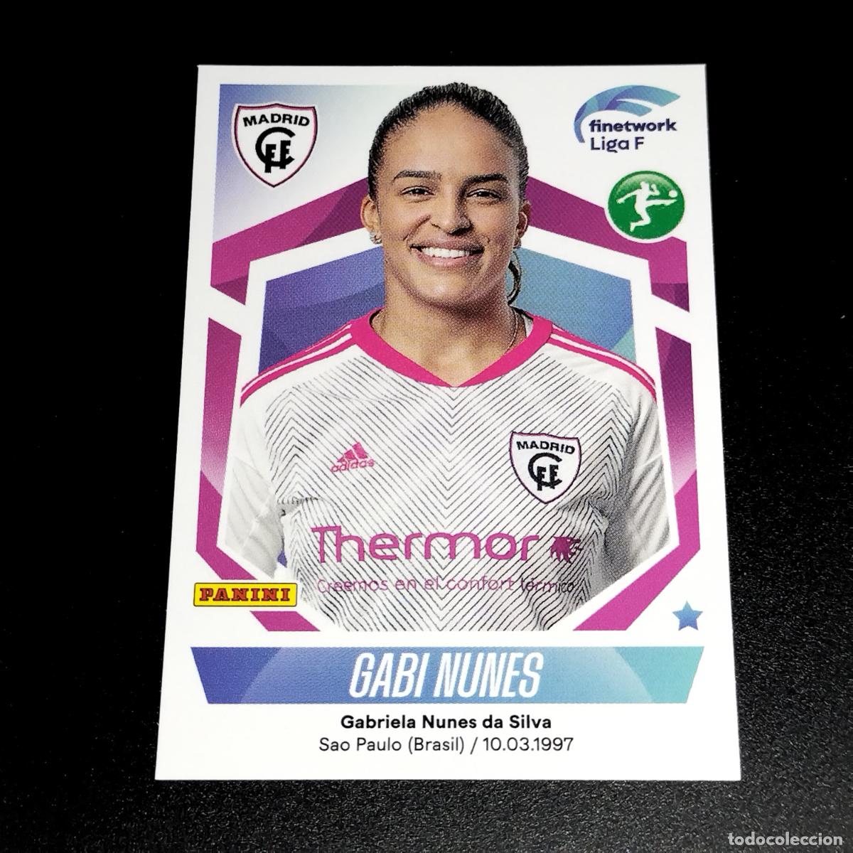 Figurine di Calcio: N&ordm; 219 GABI NUNES CFF MADRID CROMOS FINETWORK LIGA F FEMENINA PANINI 2022 2023 22 23