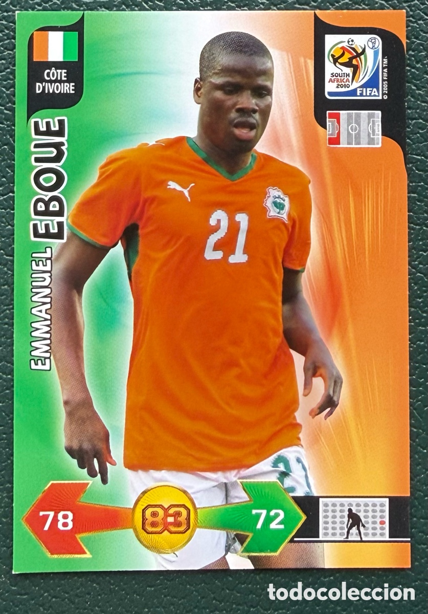 Fu&szlig;ball-Sticker: EMMANUEL EBOUE COSTA MARFIL FICHAS ALBUM ADRENALYN XL MUNDIAL SOUTH AFRICA 2010
