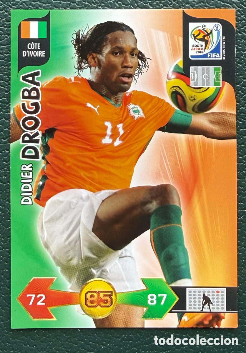 Football Stickers: DIDIER DROGBA COSTA MARFIL FICHAS ALBUM ADRENALYN XL MUNDIAL SOUTH AFRICA 2010