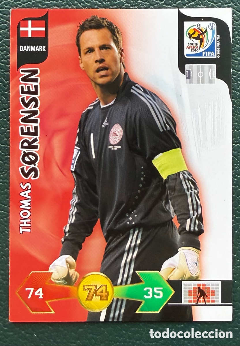 Cromos de f&uacute;tbol: THOMAS SORENSEN DINAMARCA FICHAS ALBUM ADRENALYN XL MUNDIAL SOUTH AFRICA 2010