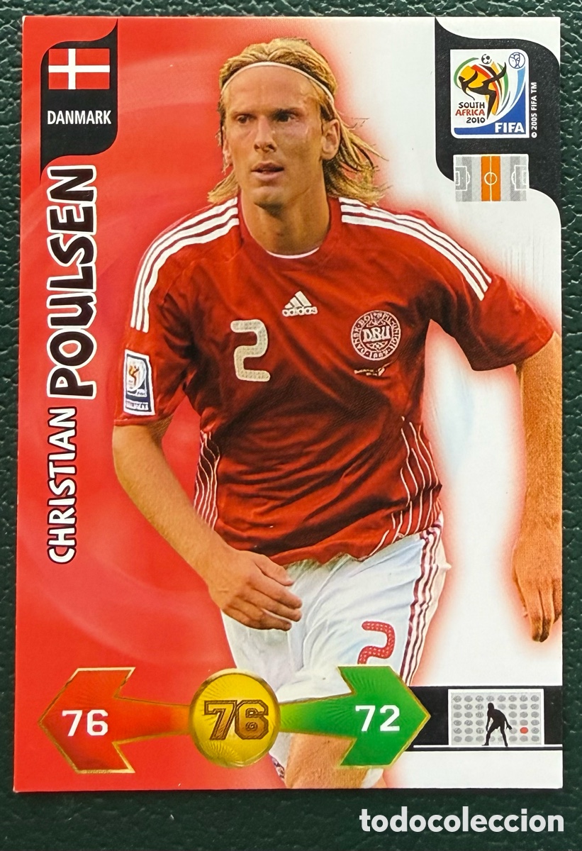 Cromos de f&uacute;tbol: CHRISTIAN POULSEN DINAMARCA FICHAS ALBUM ADRENALYN XL MUNDIAL SOUTH AFRICA 2010