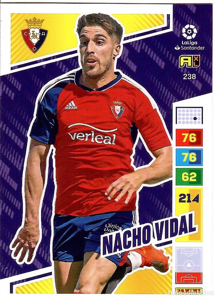 Cromos de f&uacute;tbol: Nacho Vidal (Osasuna), n&ordm; 238: Cromo del album de futbol Adrenalyn 2022-23
