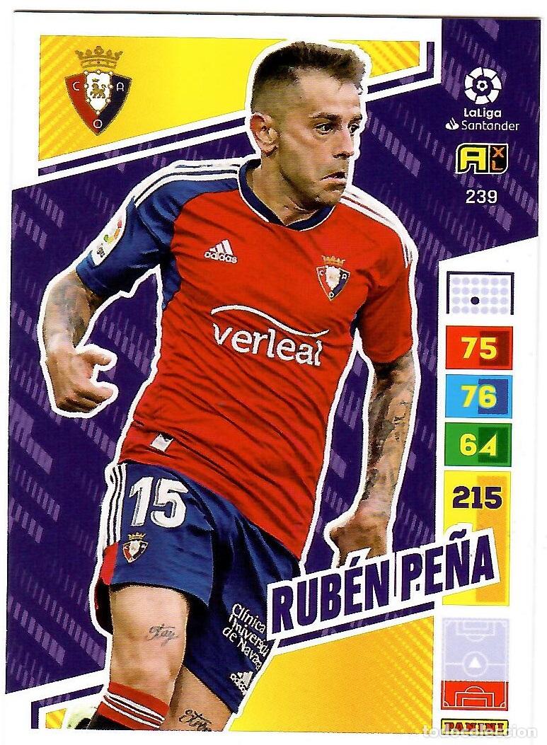 Cromos de f&uacute;tbol: Ruben Pe&ntilde;a (Osasuna), n&ordm; 239: Cromo del album de futbol Adrenalyn 2022-23