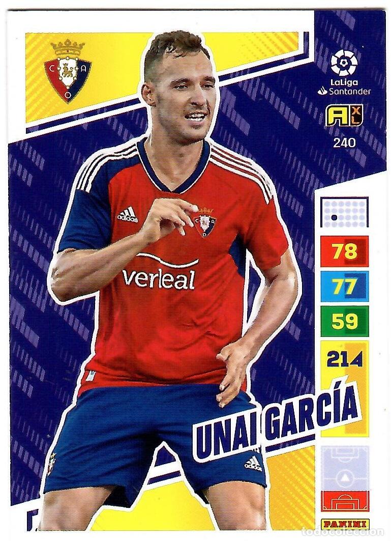 Cromos de f&uacute;tbol: Unai Garcia (Osasuna), n&ordm; 240: Cromo del album de futbol Adrenalyn 2022-23