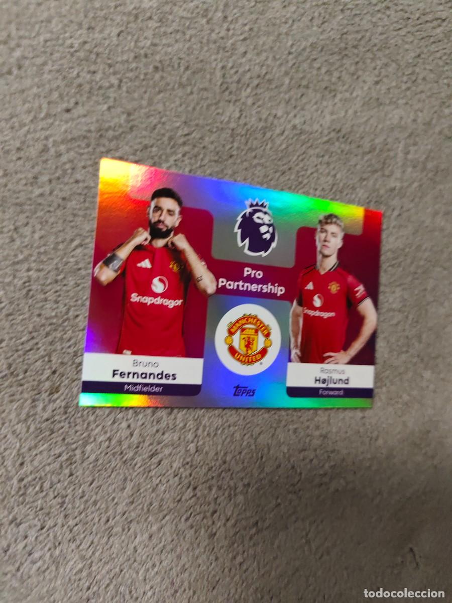 Cromos de f&uacute;tbol: 373 PREMIER LEAGUE 2025 26 BRUNO FERNANDES H&Oslash;JLUND MANCHESTER UNITED PRO PARTNERSHIP TOPPS 2026 AAL