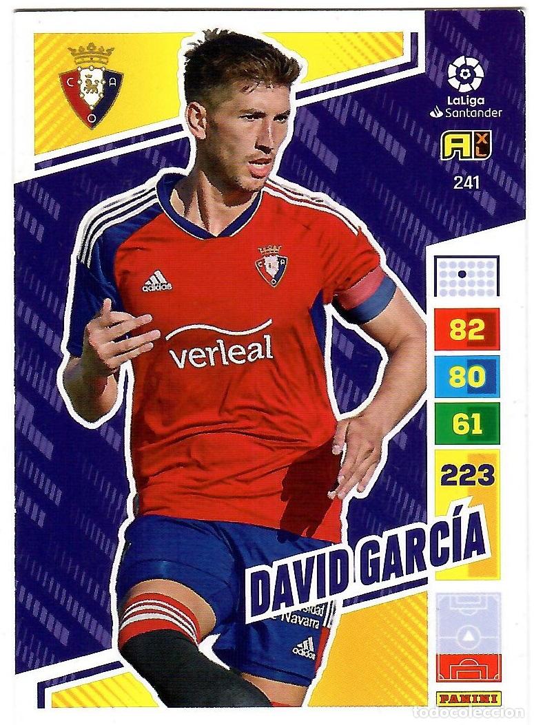 Cromos de f&uacute;tbol: David Garcia (Osasuna), n&ordm; 241: Cromo del album de futbol Adrenalyn 2022-23