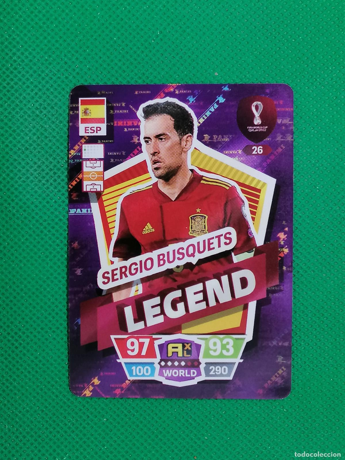 Cromos de f&uacute;tbol: SERGIO BUSQUETS ESPA&Ntilde;A ⚽ WORLD FOOTBALL STARS QATAR CARD FANCARD ⚽