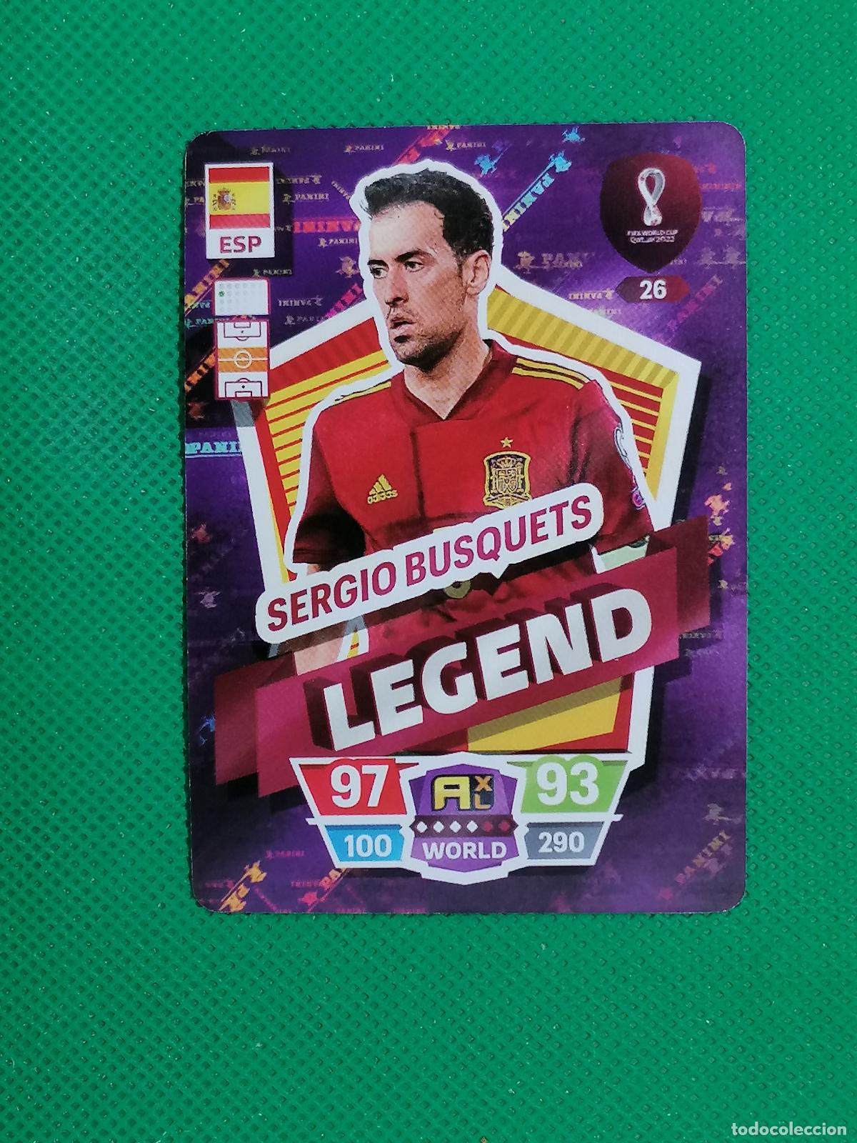 Cromos de f&uacute;tbol: SERGIO BUSQUETS ESPA&Ntilde;A ⚽ WORLD FOOTBALL STARS QATAR CARD FANCARD ⚽