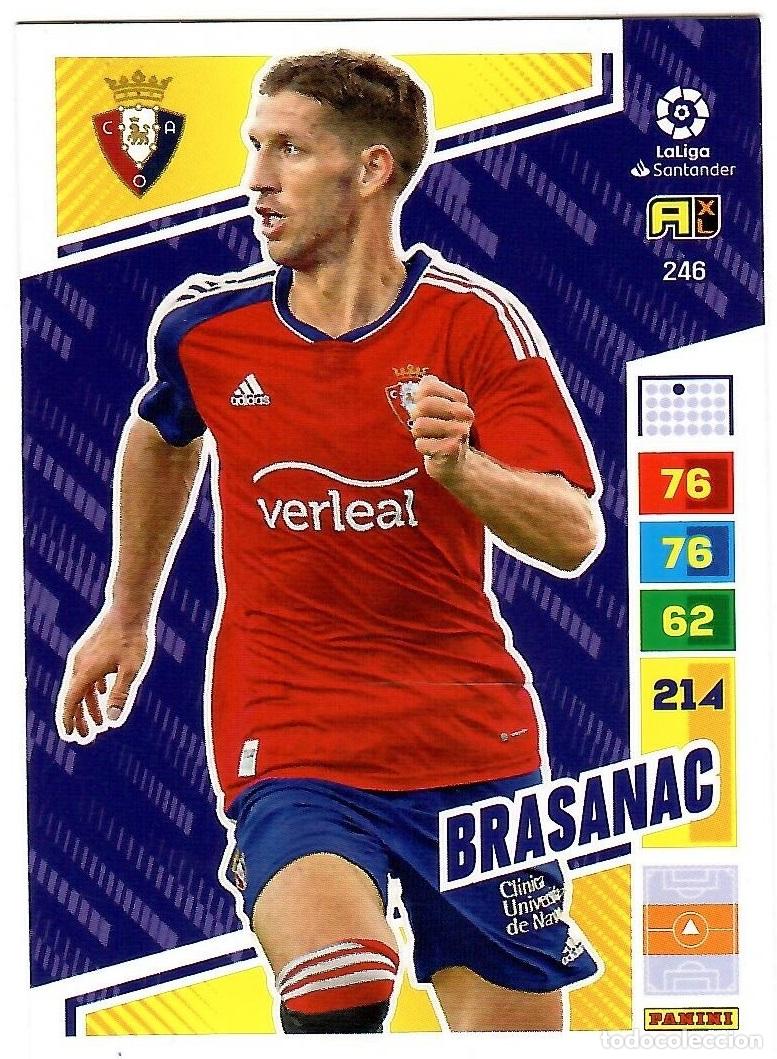 Cromos de f&uacute;tbol: Brasanac (Osasuna), n&ordm; 246: Cromo del album de futbol Adrenalyn 2022-23