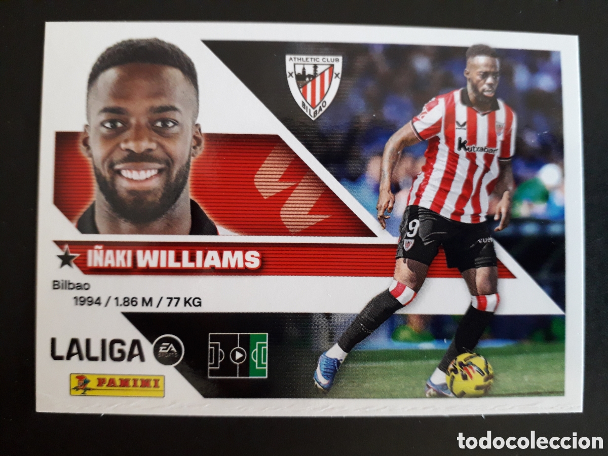 Cromos de f&uacute;tbol: I&Ntilde;AKI WILLIAMS ATHLETIC DE BILBAO N&deg; 19 ED ESTE 2026 2027 26 27 SIN PEGAR PEDIDO M&Iacute;NIMO 3&euro;
