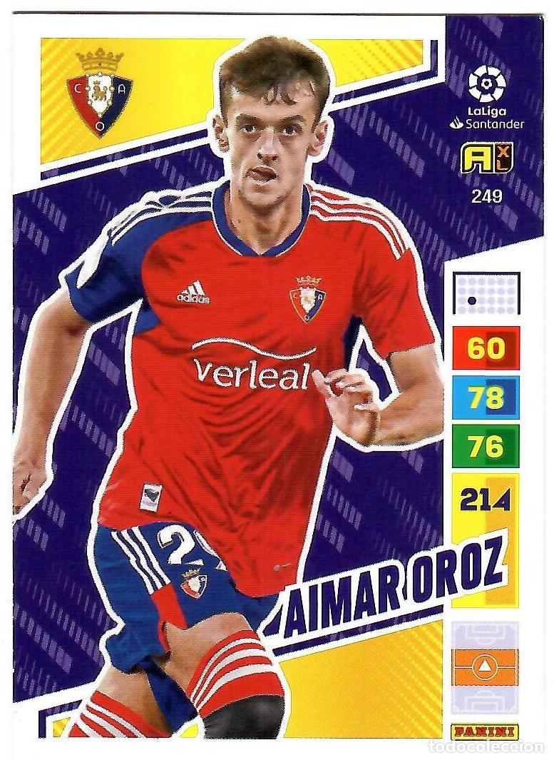 Football Stickers: Aimar Oroz (Osasuna), n&ordm; 249: Cromo del album de futbol Adrenalyn 2022-23