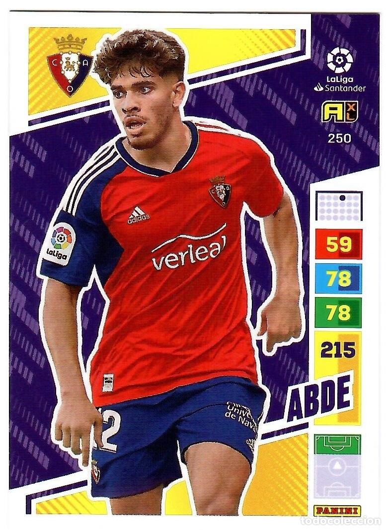 Football Stickers: Abde (Osasuna), n&ordm; 250: Cromo del album de futbol Adrenalyn 2022-23