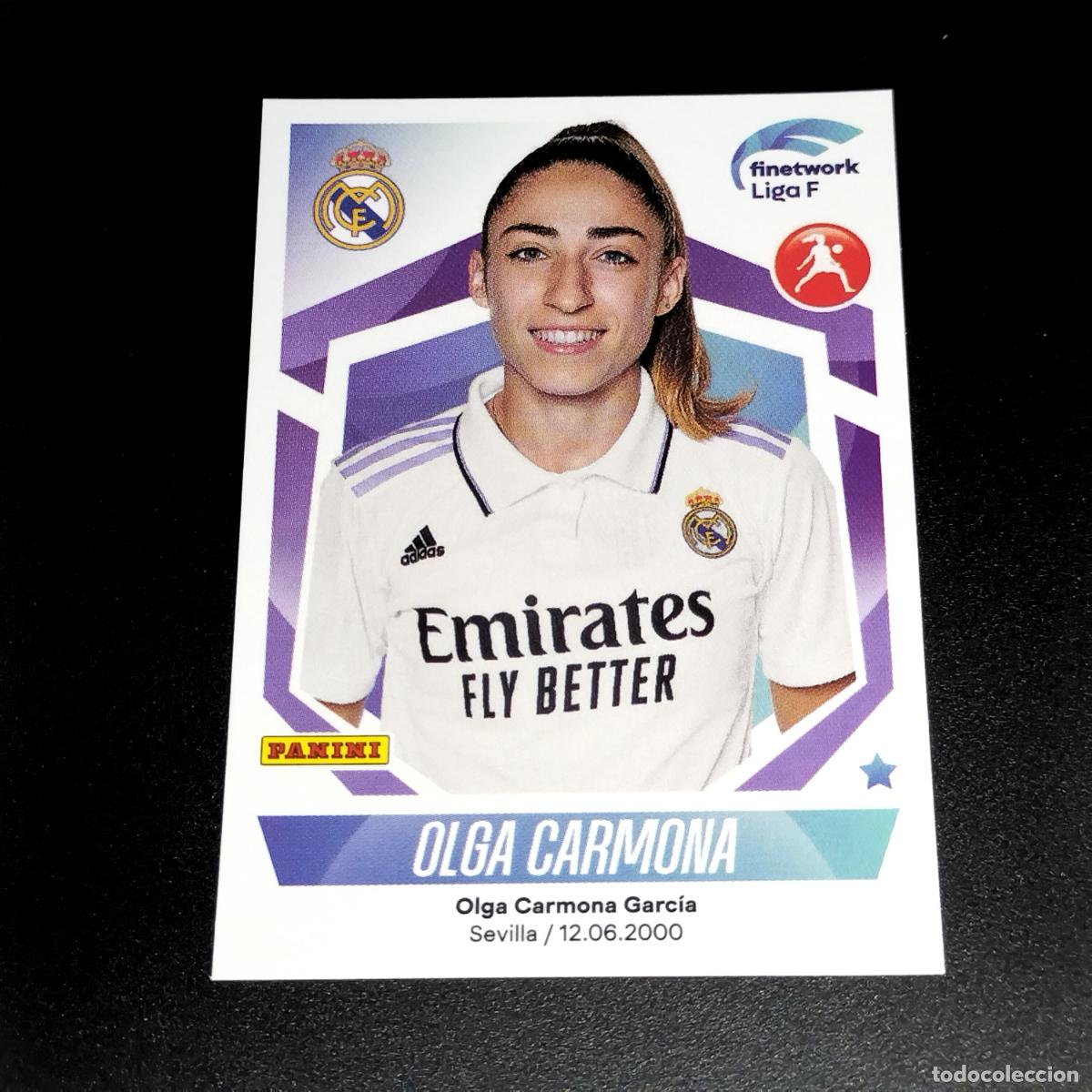 Cromos de f&uacute;tbol: N&ordm; 227 OLGA CARMONA REAL MADRID CROMOS FINETWORK LIGA F FEMENINA PANINI 2022 2023 22 23