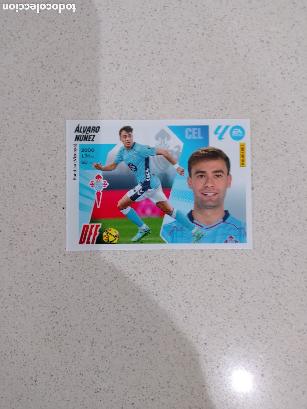 Figurine di Calcio: CROMO N&Uacute;MERO 9 &Aacute;LVARO N&Uacute;&Ntilde;EZ CELTA DE VIGO. MERCADO INVIERNO LIGA ESTE 25/26.