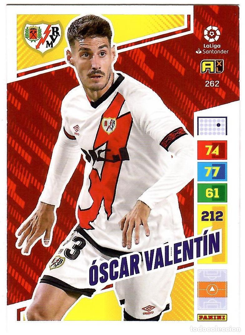 Figurine di Calcio: Oscar Valentin (Rayo Vallecano), n&ordm; 262: Cromo del album de futbol Adrenalyn 2022-23