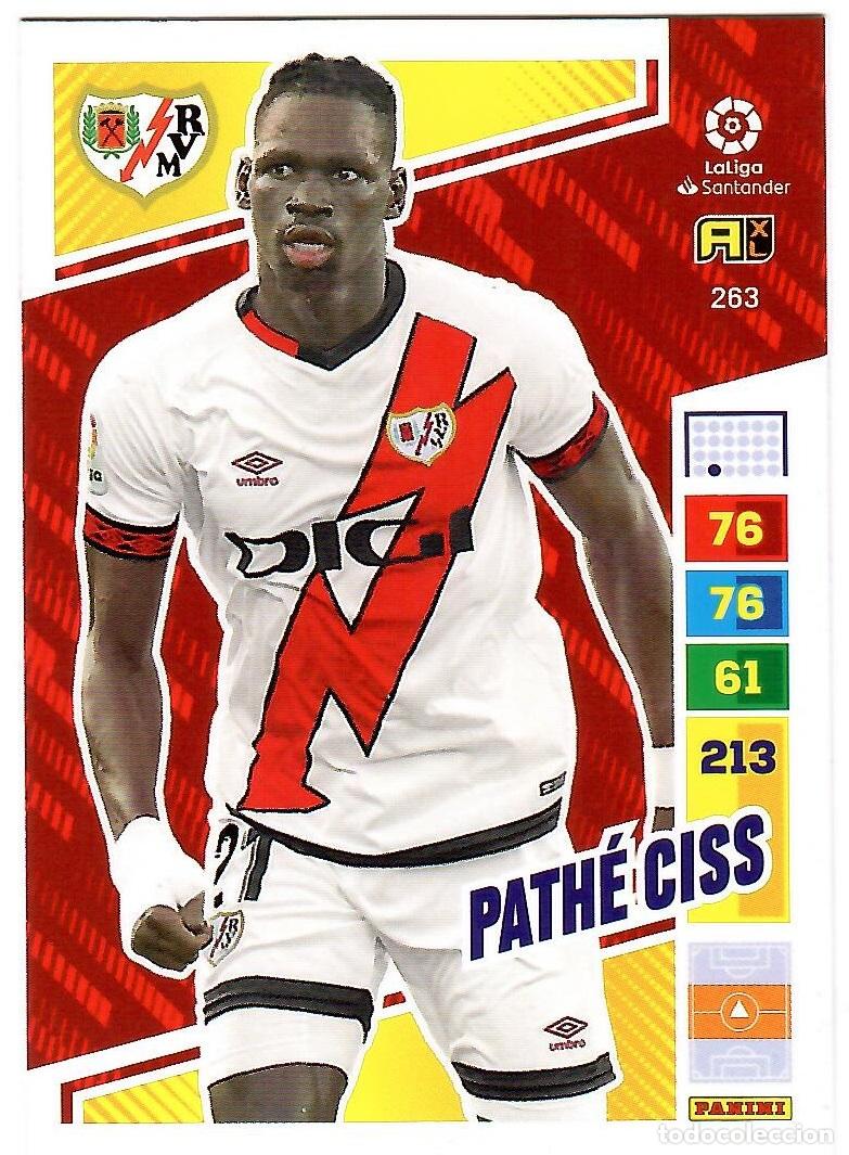 Figurine di Calcio: Pathe Ciss (Rayo Vallecano), n&ordm; 263: Cromo del album de futbol Adrenalyn 2022-23