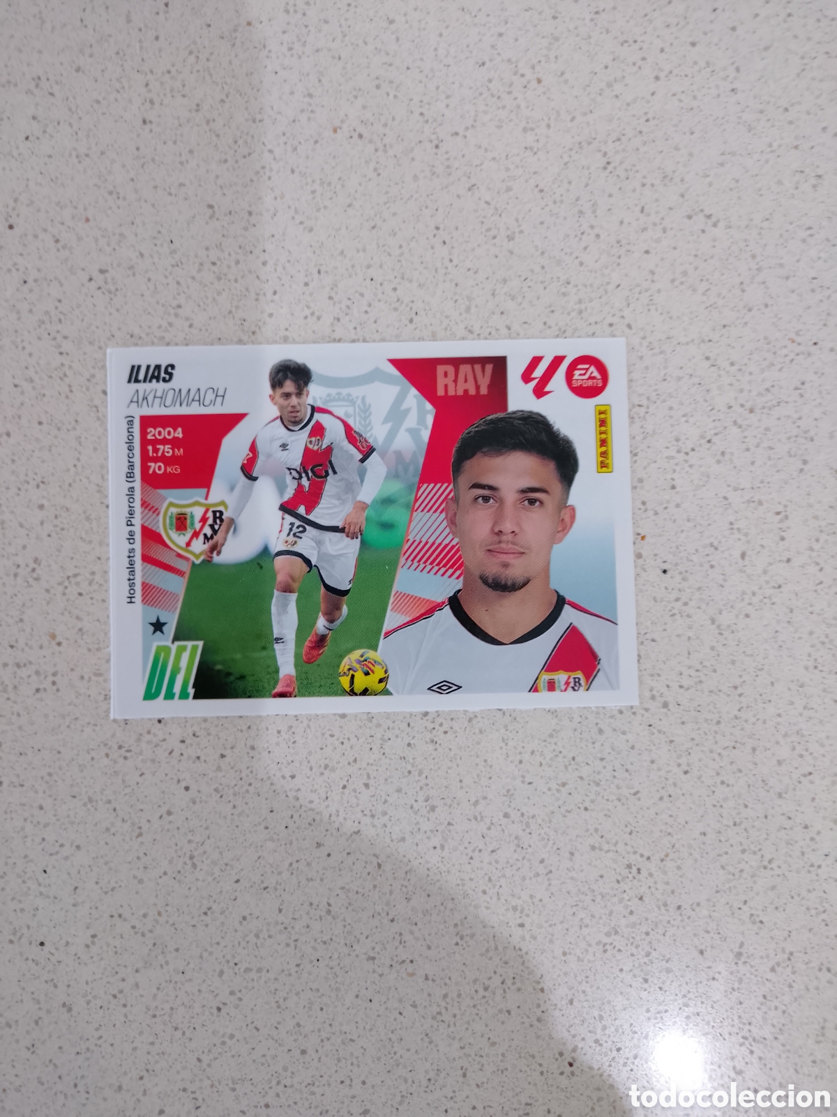 Figurine di Calcio: CROMO N&Uacute;MERO 30 ILIAS RAYO VALLECANO. MERCADO INVIERNO LIGA ESTE 25/26.
