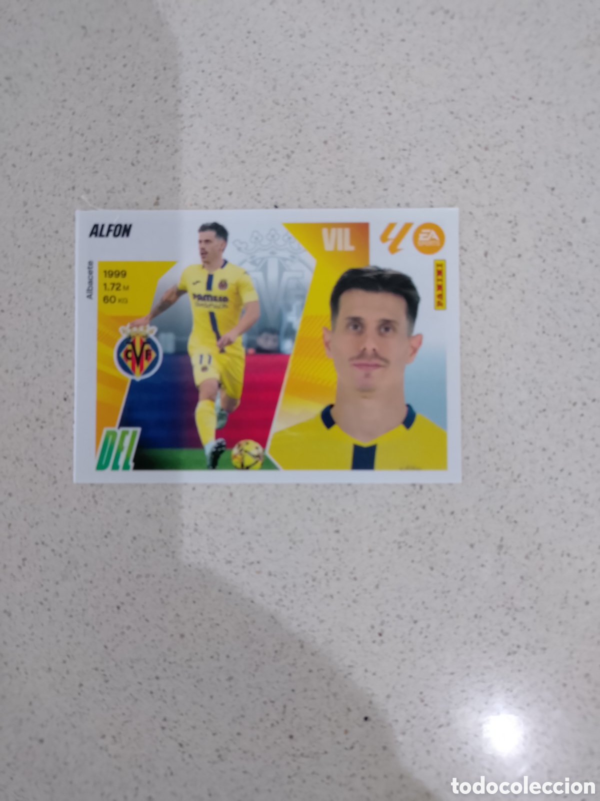 Cromos de f&uacute;tbol: CROMO N&Uacute;MERO 38 ALFON VILLARREAL. MERCADO INVIERNO LIGA ESTE 25/26.