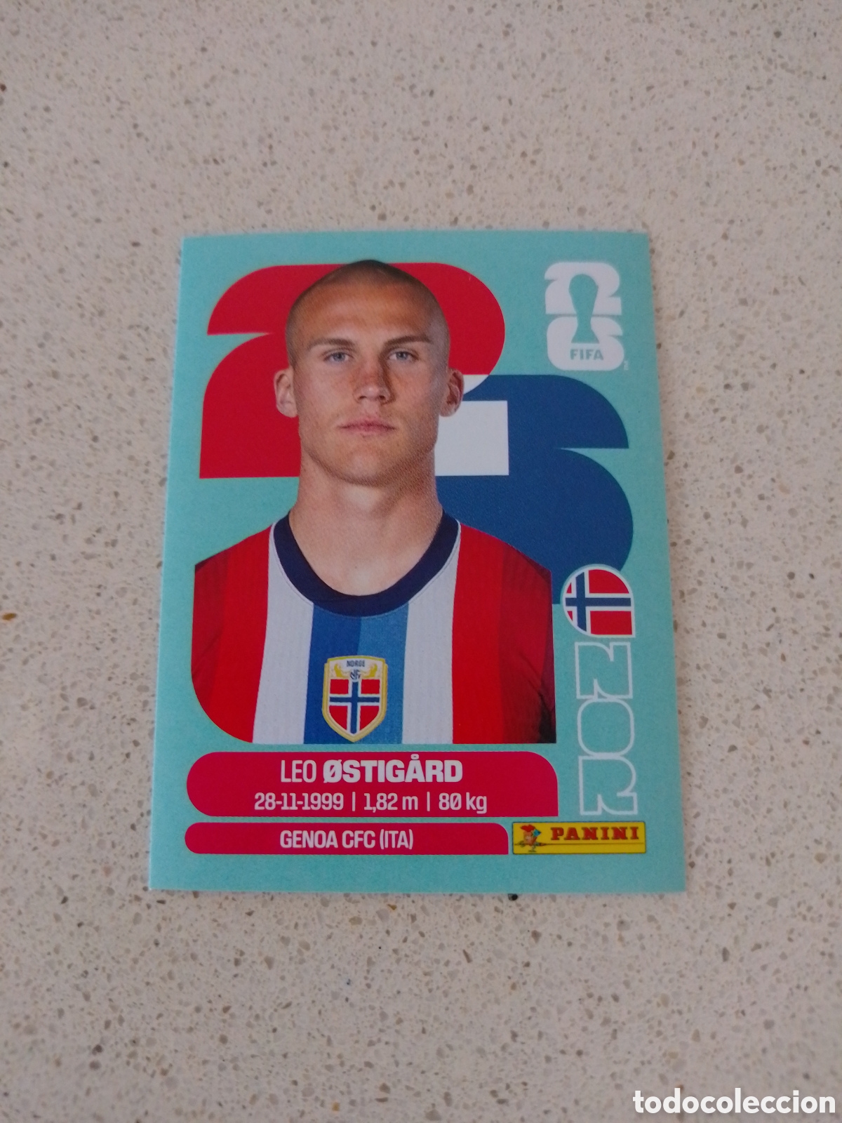 Cromos de f&uacute;tbol: CROMO NUMERO 4 OSTIGARD NORUEGA. MUNDIAL 2026. PANINI.