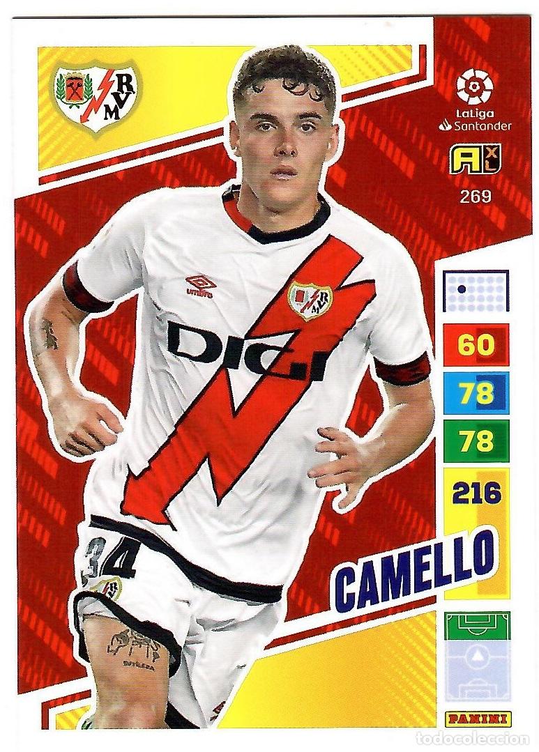 Cromos de f&uacute;tbol: Camello (Rayo Vallecano), n&ordm; 269: Cromo del album de futbol Adrenalyn 2022-23