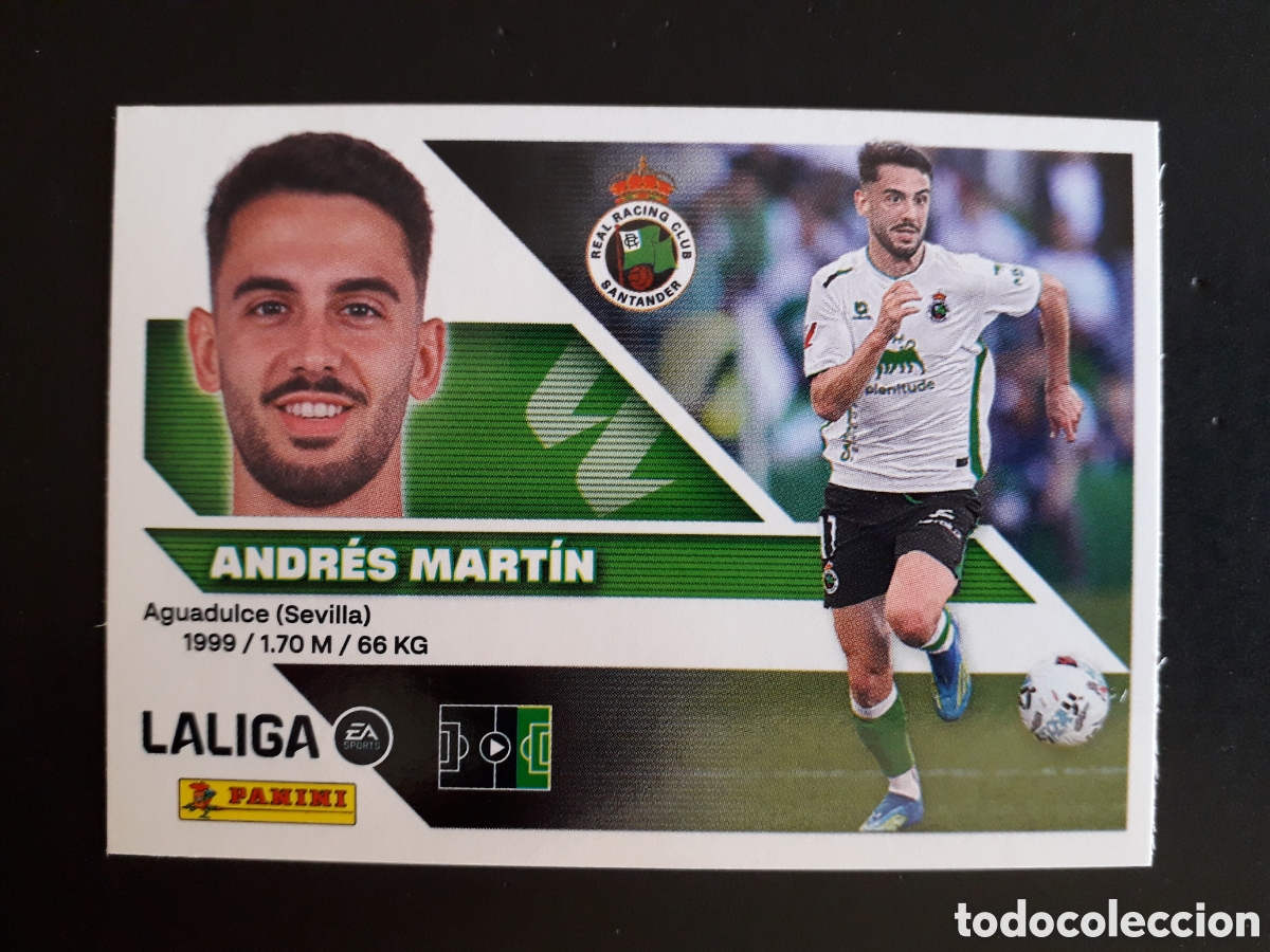 Cromos de f&uacute;tbol: ANDR&Eacute;S MART&Iacute;N RACING DE SANTANDER N&deg; 16 ED ESTE 2026 2027 26 27 SIN PEGAR PEDIDO M&Iacute;NIMO 3&euro;