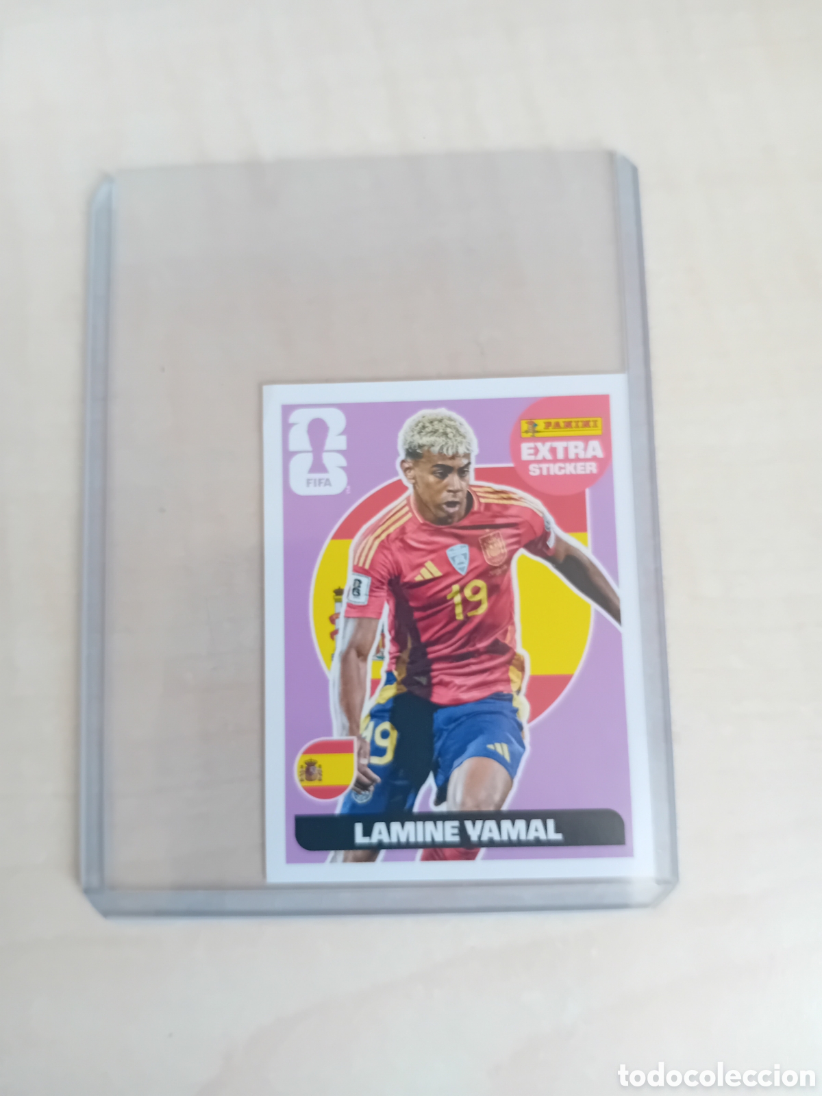 Cromos de f&uacute;tbol: LAMINE YAMAL EXTRA STICKER PURPLE BASE ESPA&Ntilde;A SPAIN MUNDIAL WORLD CUP 26 2026 PANINI
