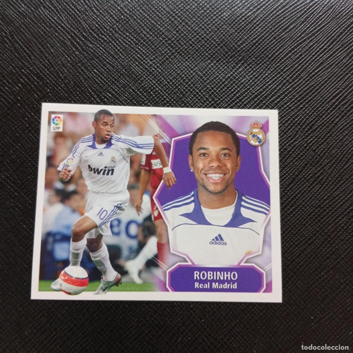 Cromos de f&uacute;tbol: ROBINHO REAL MADRID ESTE 2008 2009 CROMO FUTBOL LIGA 08 09 - SIN PEGAR - A12 PG190