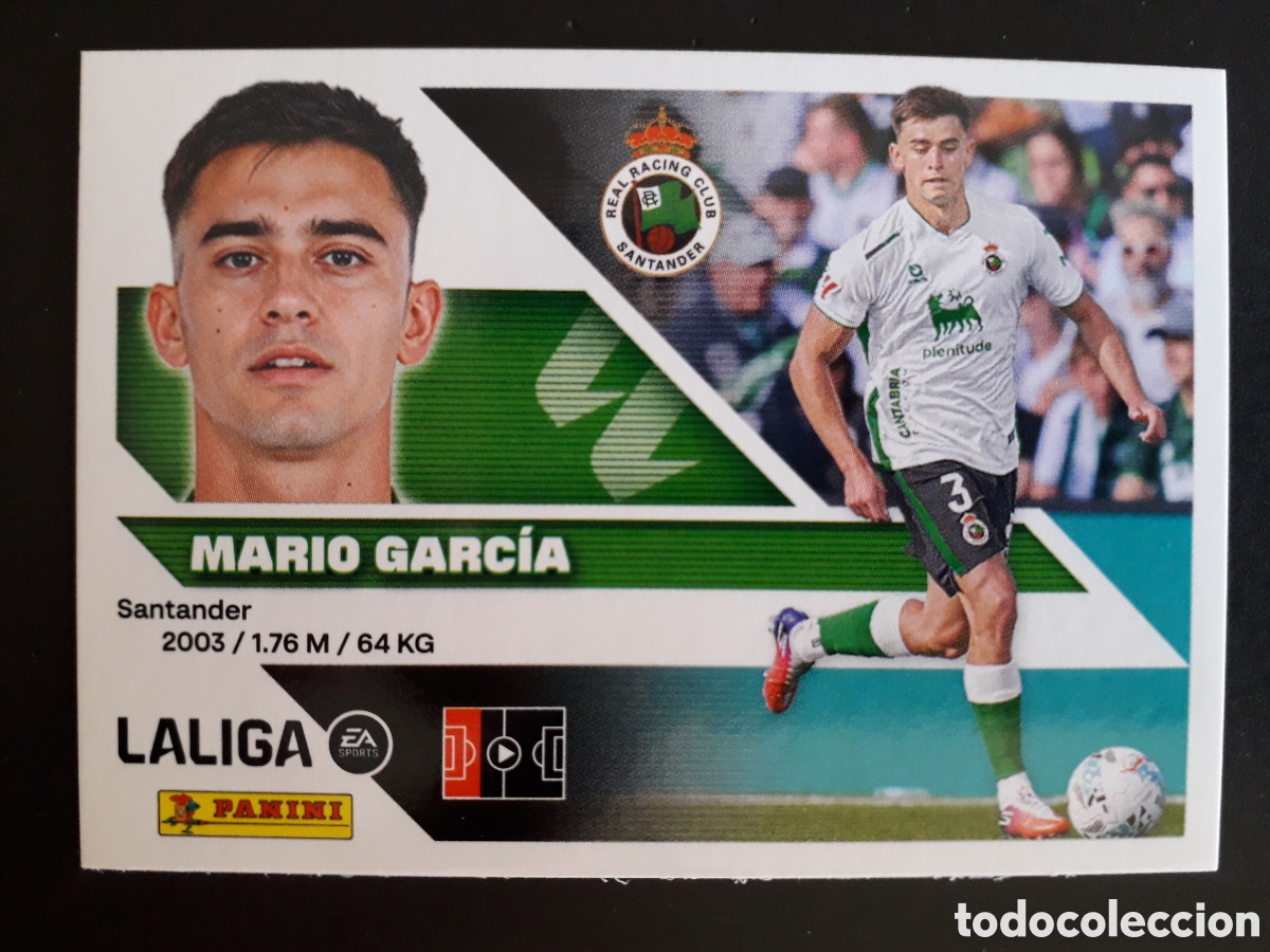 Cromos de f&uacute;tbol: MARIO GARC&Iacute;A RACING DE SANTANDER N&deg; 9B ED ESTE 2026 2027 26 27 SIN PEGAR PEDIDO M&Iacute;NIMO 3&euro;