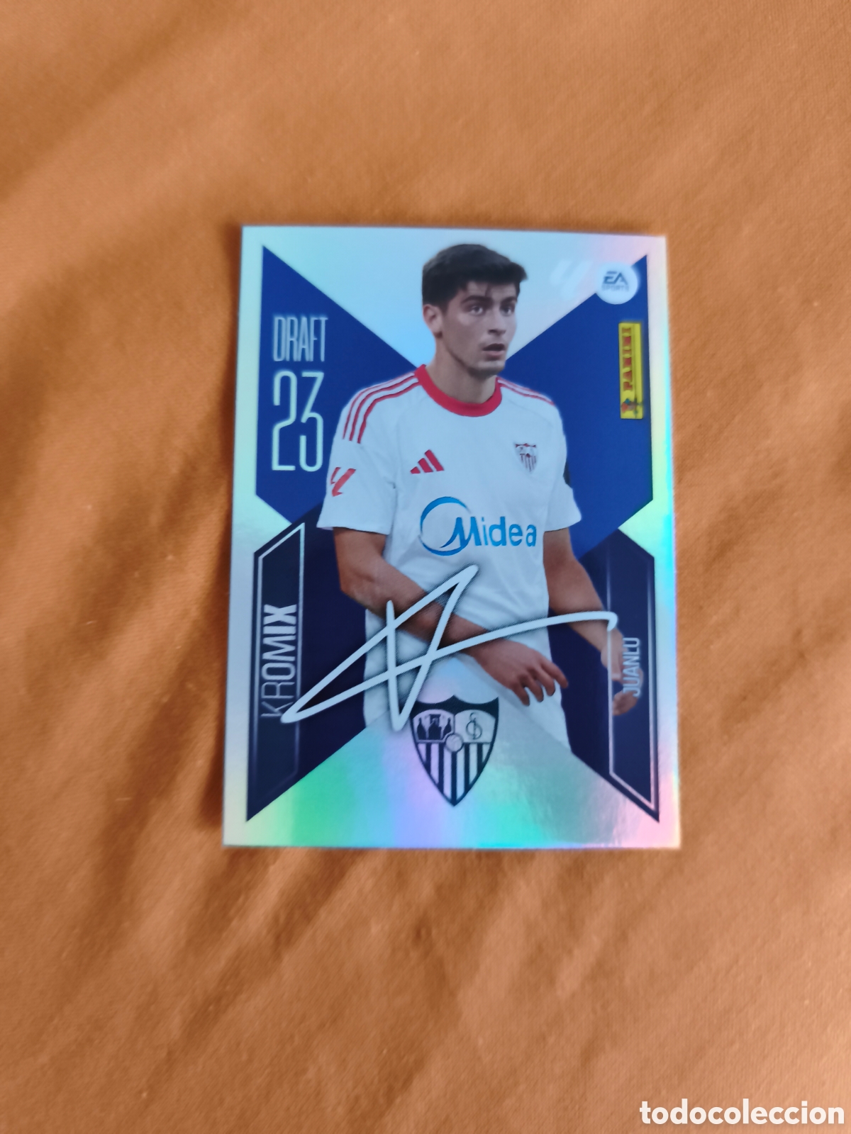 Cromos de f&uacute;tbol: CROMO N&Uacute;MERO K14 JUANLU SEVILLA DRAFT 23 KROMIX. LIGA ESTE 26/27. PANINI.