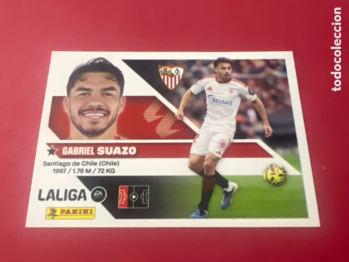 Cromos de f&uacute;tbol: C6628. Suazo Sevilla liga 2026 2027 26 27 ediciones este