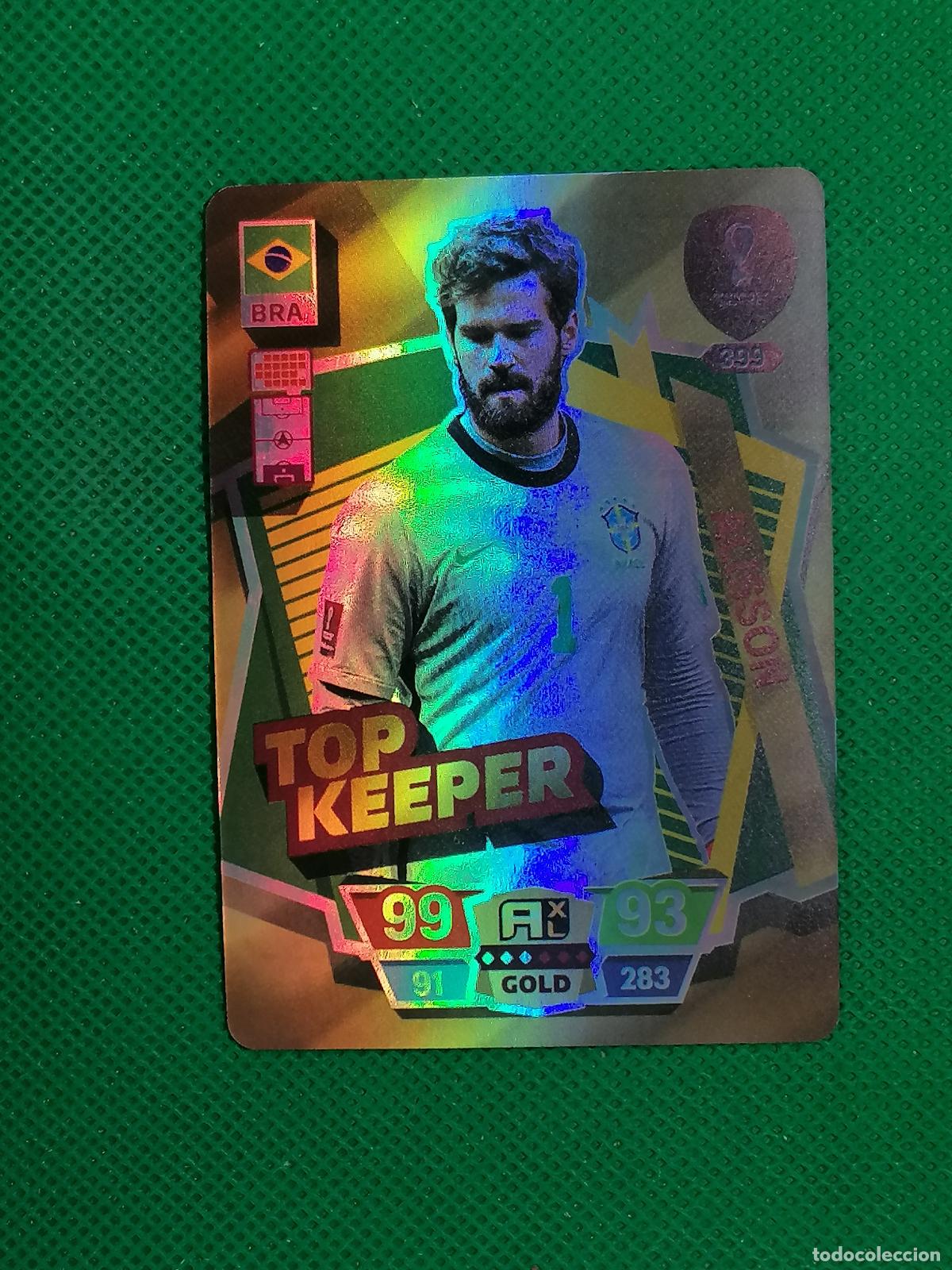 Cromos de f&uacute;tbol: ALISSON BRASIL BRILLANTE ⚽ WORLD FOOTBALL STARS QATAR CARD FANCARD ⚽