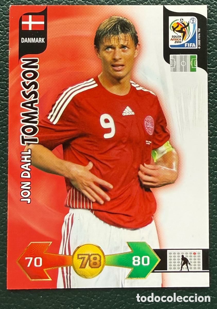 Cromos de f&uacute;tbol: JON DAHL TOMASSON DINAMARCA FICHAS ALBUM ADRENALYN XL MUNDIAL SOUTH AFRICA 2010
