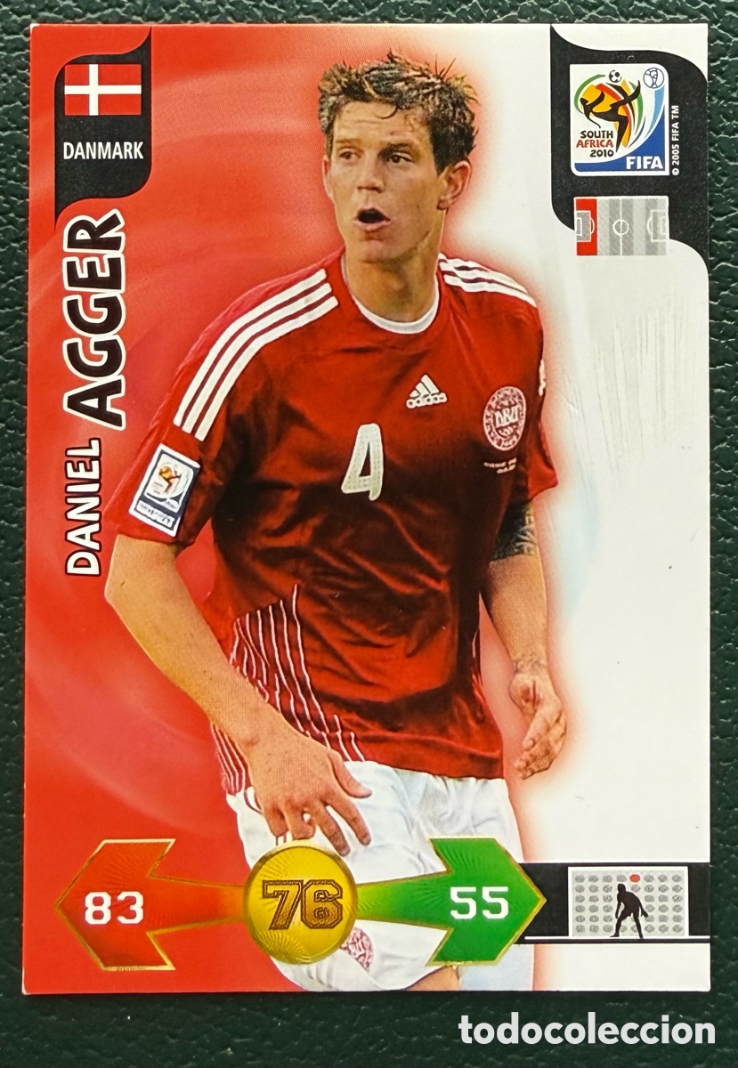 Cromos de f&uacute;tbol: DANIEL AGGER DINAMARCA FICHAS ALBUM ADRENALYN XL MUNDIAL SOUTH AFRICA 2010