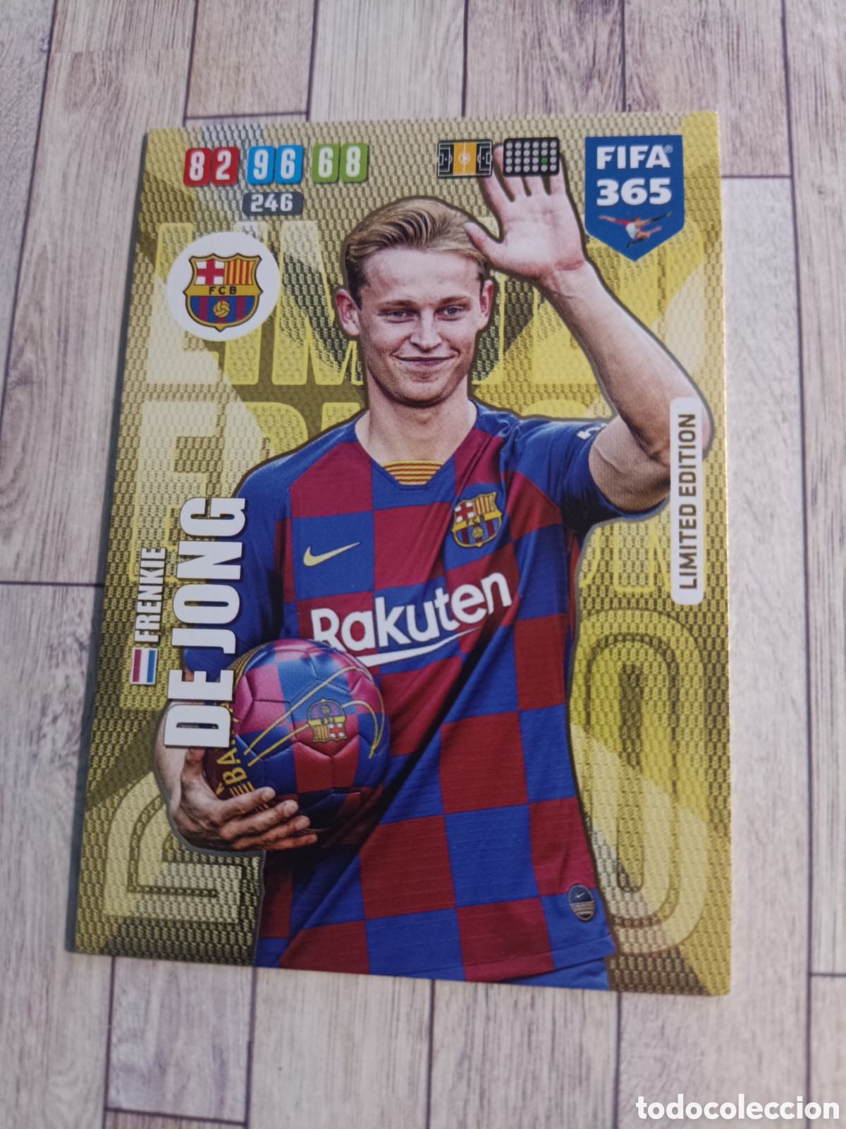 Cromos de f&uacute;tbol: DE JONG BARCELONA EDICION LIMITADA LIMITED EDITION ADRENALYN XL FIFA 365 2020 PANINI 20