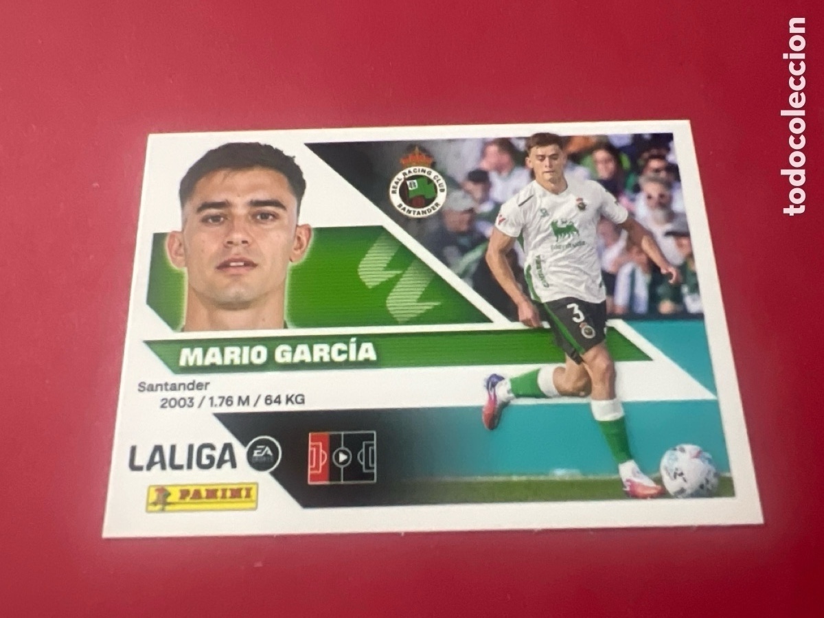 Fu&szlig;ball-Sticker: C6642. Mario Garc&iacute;a n&uacute;mero 9B del Racing de Santander cromo liga este 26-27 2026-2027