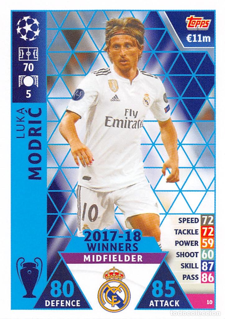 Cromos de f&uacute;tbol: TOPPS MATCH ATTAX UCL (EDICION INDIA) 18/19 2018/2019 #10 MODRIC (REAL MADRID)
