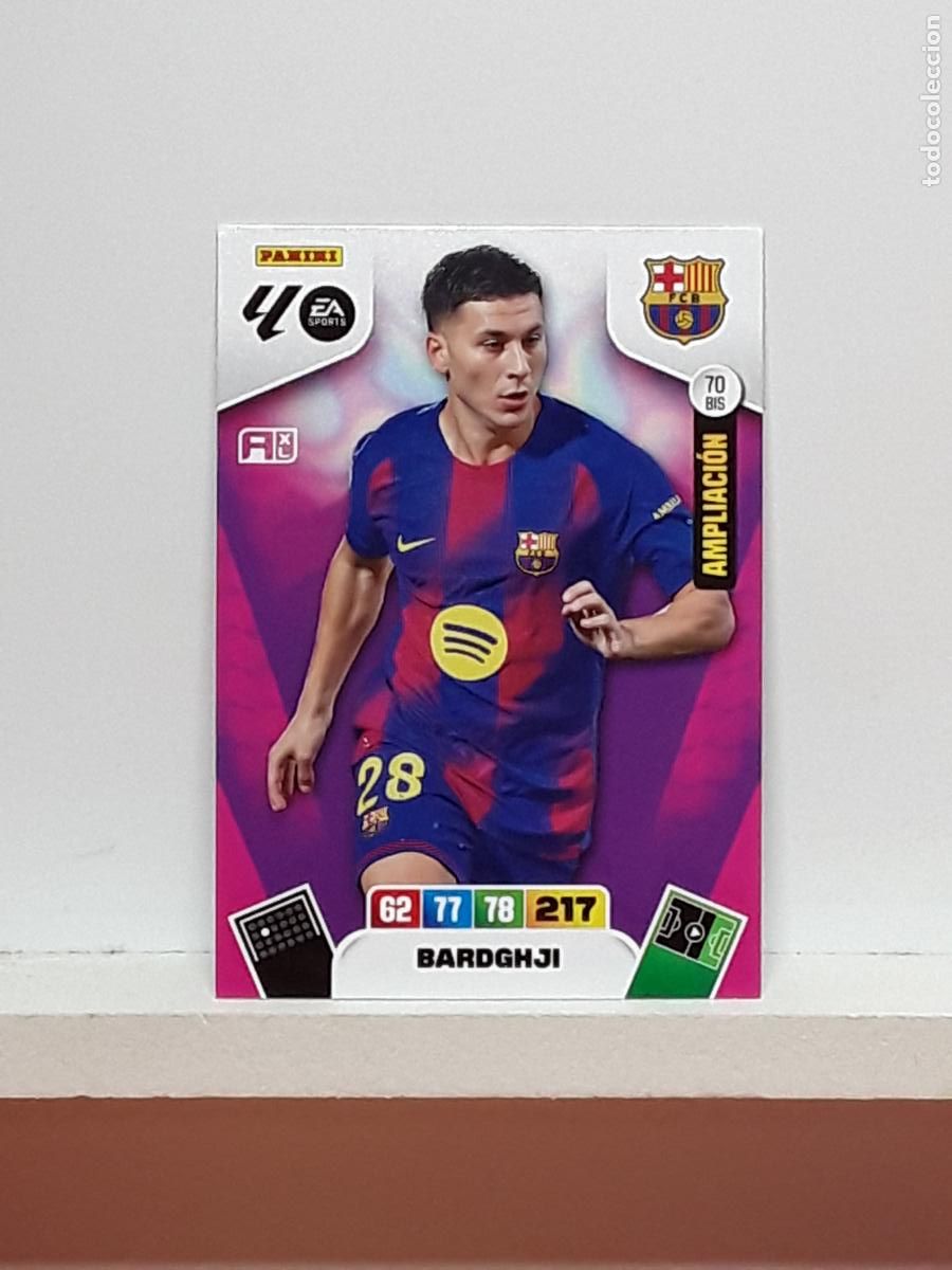 Cromos de f&uacute;tbol: ADRENALYN 2025 2026 25 26 ALBUM PANINI LIGA N 70BIS 70 BIS BARCELONA LIMITADA BARDGHJI
