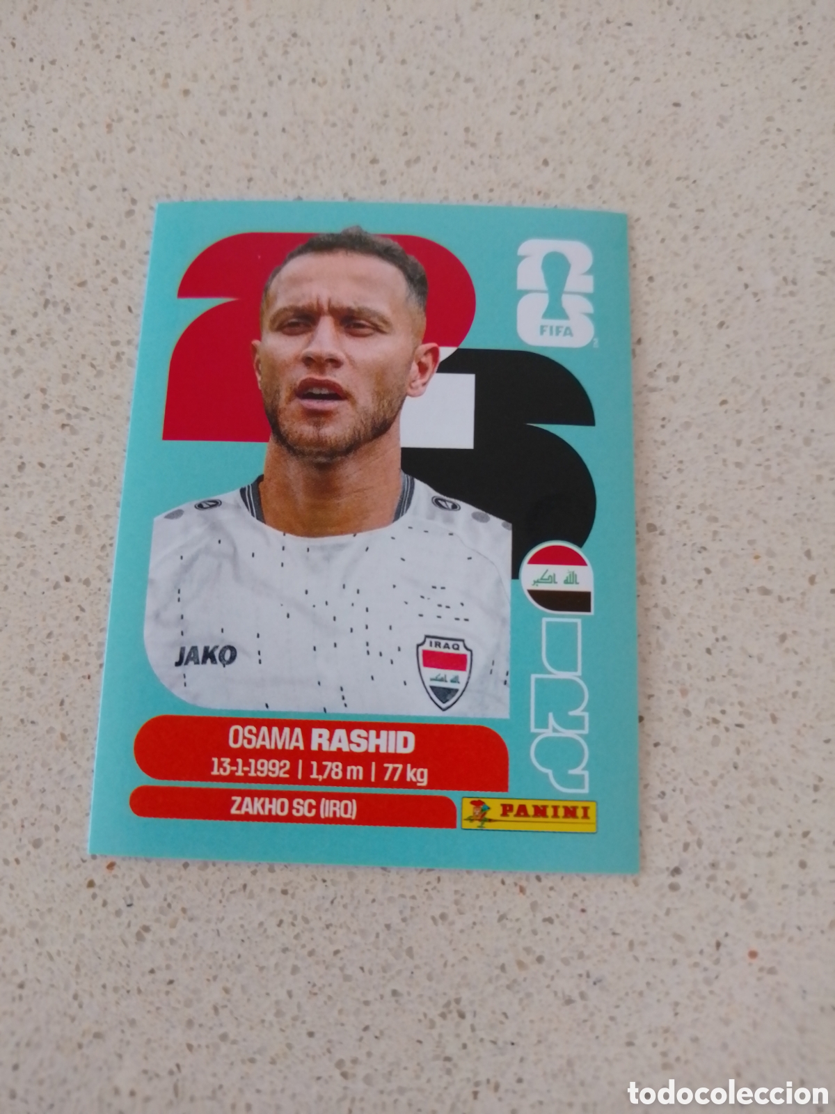 Cromos de f&uacute;tbol: CROMO NUMERO 17 RASHID IRAQ. MUNDIAL 2026. PANINI.